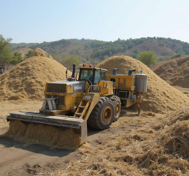 Industrial screw press for biomass dewatering